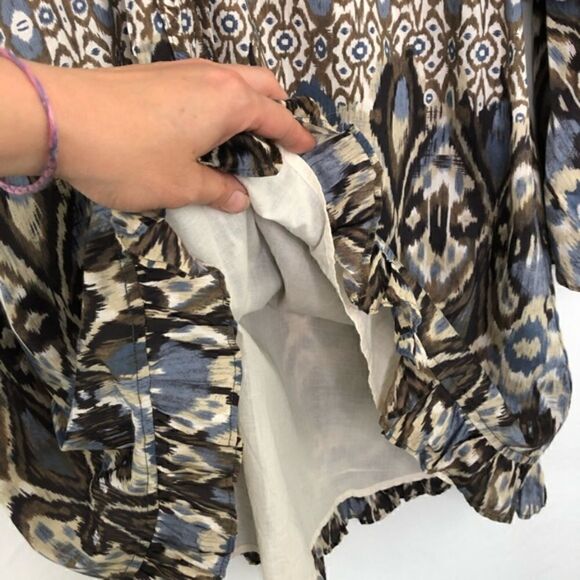 Sanctuary Silk Ikat Bell Sleeve Dress - Picture 7 of 8